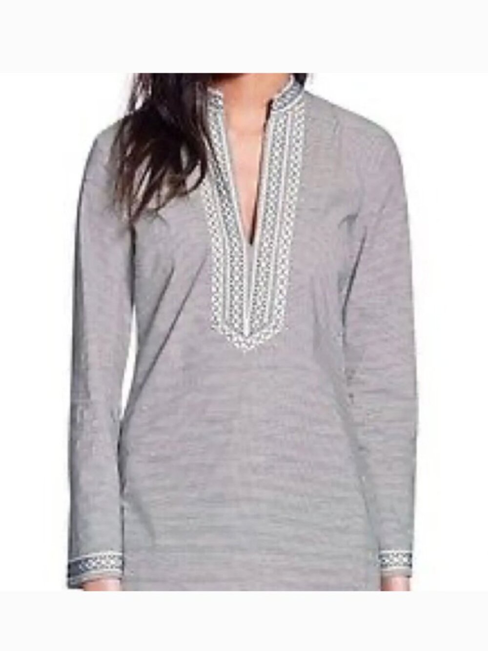 Tory Burch Skinny Striped Tunic in Navy/White, SZ 14 NWT
